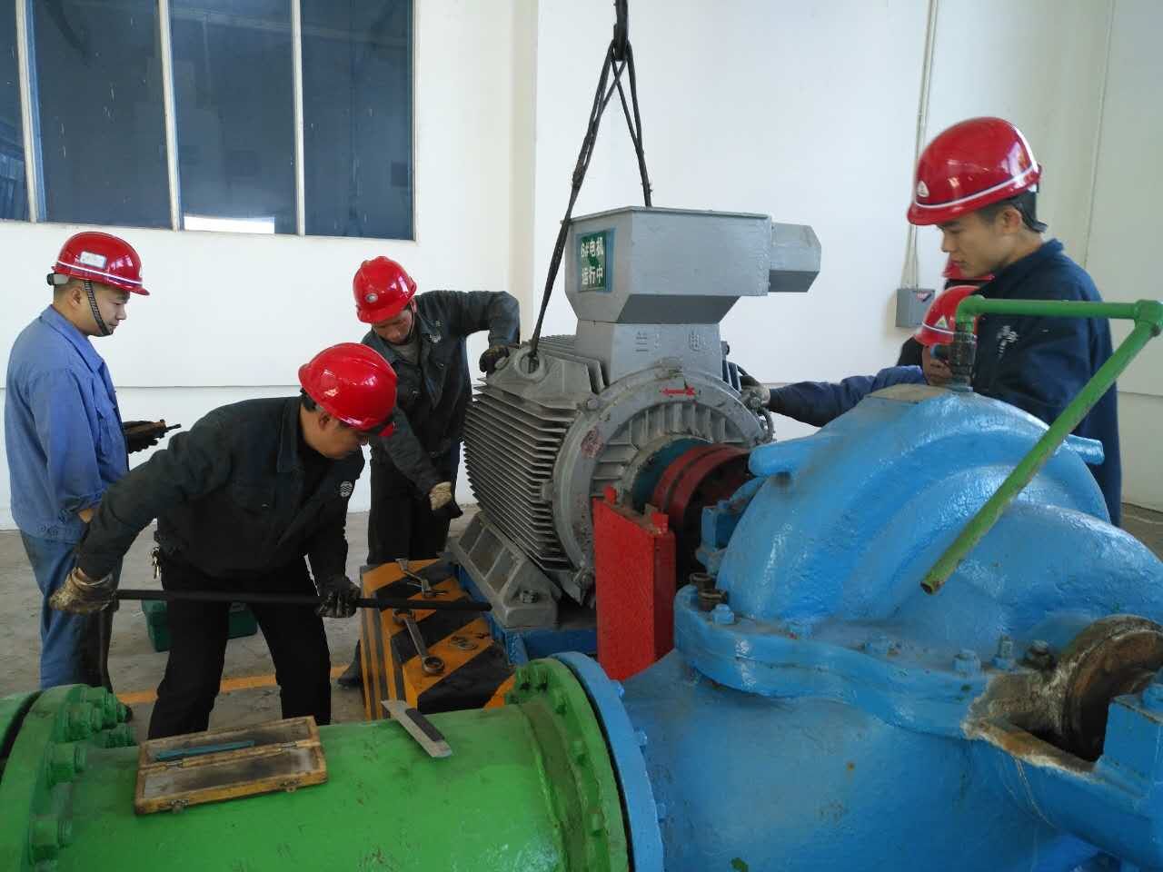 四水廠完成送水泵房電機維護保養工作