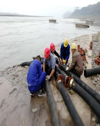 二水廠河道枯水位應急搶險紀實