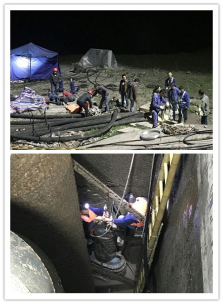 熬夜奮戰確保取水管線暢通