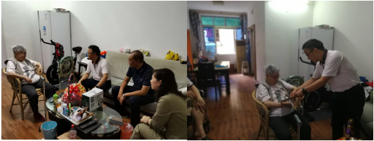 集團公司黨委書記、董事長周燕賓一行慰問 戰(zhàn)斗英雄陳紹光