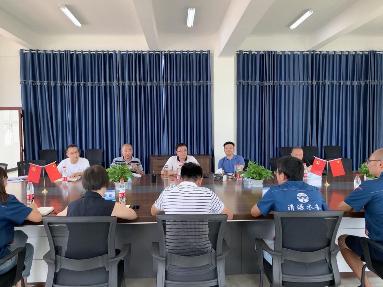集團公司領導調研臨港五水廠試運行工作