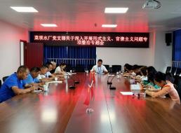 菜壩水廠黨支部召開關于深入開展形式主義、官僚主義問題專項整治專題會
