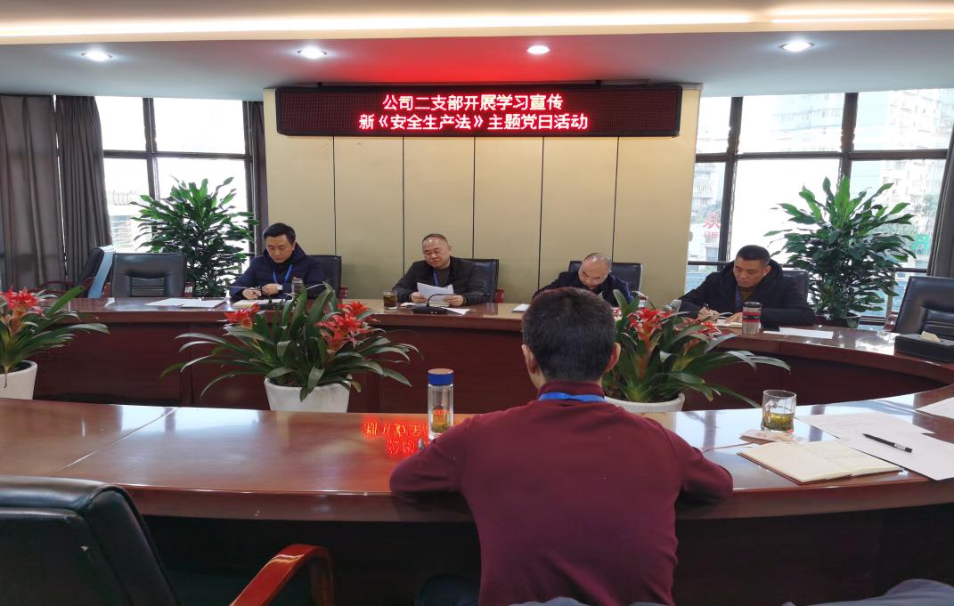 集團公司二支部召開十一月黨員大會暨 宣傳貫徹“新安全生產法”主題黨日活動